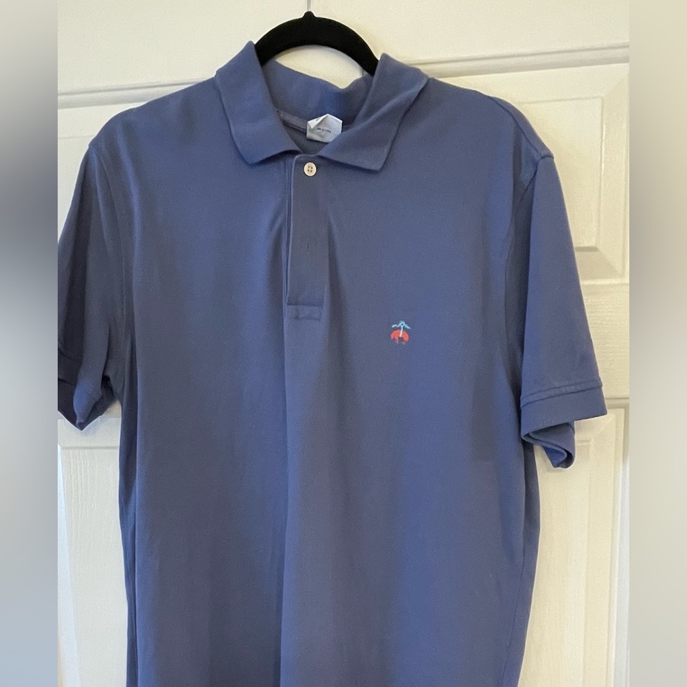 Brooks brothers light blue pique polo